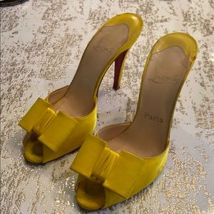 Christian Louboutin heels satin mules